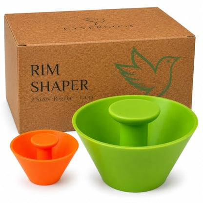 KYVERNOST Rim Cone Pottery Tool Set – Includes Small & Large Ceramic Rim Shapers for Fixing, Rounding, and Smoothing Pottery Edges – Pottery Rim Cone Tools for Artists and Hobbyists