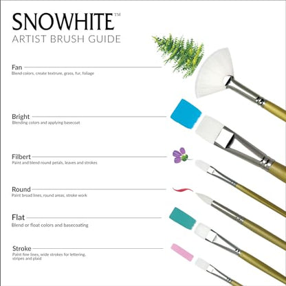Snowhite Royal and Langnickel Brush Set, Filbert, 7-Piece - style: Filbert