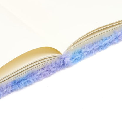 VOTUM Cat Princess Furry Sketchbook for Girls, 8x11 Plush Notebook with Crown & Star Charm, Soft Fluffy Journal & Diary for Drawing, Writing, Birthday, Christmas for Girls - color: Cat Princess