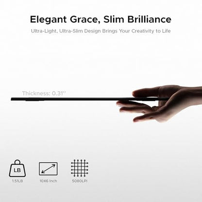 Graphics Drawing Tablet, UGEE M708 10 x 6 inch Large Digital Drawing Pad with 8 Hot Keys 8192 Levels Pen, Graphic Tablets for Computer Graphic Board Creation Sketch for PC/Laptop/Mac OS/Linux/Chrome - style: Wired M708 V3