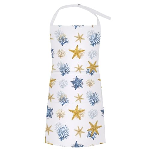 Cooking Apron for Adults with Pockets, Waterproof Oil Resistant Bib for Kitchen Restaurant BBQ Baking - color: Style (324)