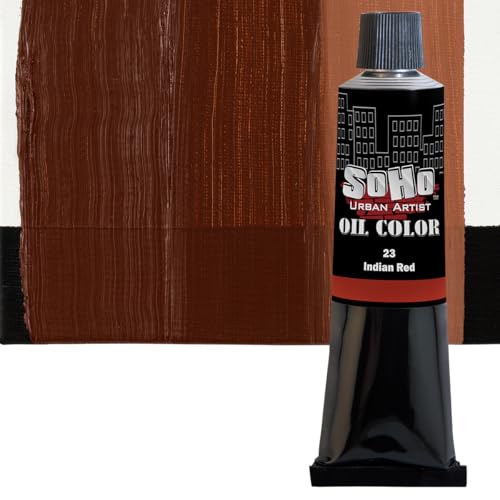 SoHo Urban Artist Oil Paint - 2 Pack, Indian Red 2 Pack - 170 ml Tube - Best Valued Oil Colors for Painting with Excellent Pigment Load - color: Indian Red