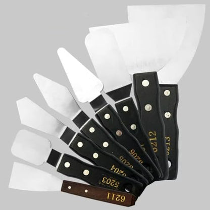 8 multi-shape large shovel blade single color palette scraper pointed knife oil paint acrylic gouache knife shovel creation paint