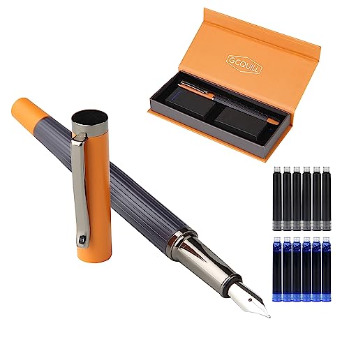 Fountain Pen Set – Fine Nib with 12 Ink Cartridges and Ink Refill Converter, Pen Gift Set for Writing Journaling Calligraphy– MU-12