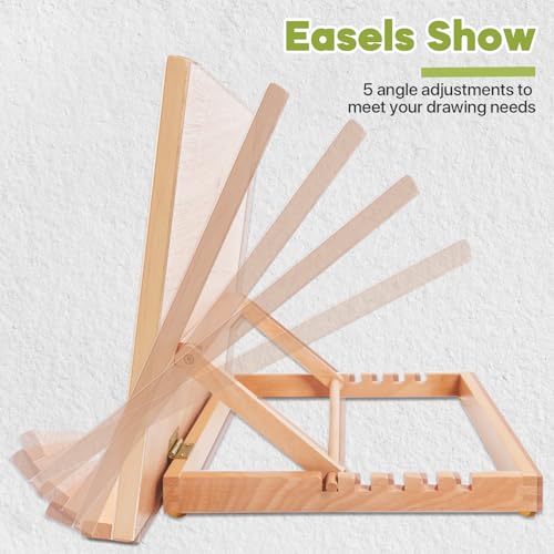 CONDA Wood Drafting Table Easel 17 Inches by 12.8 Inches Drawing and Sketching Board, A3 Drawing Board in 17 Inches by 12.8 Inches for Adults, Artists, Beginners & Students - style: Tabletop Easel