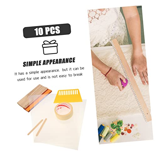 HOODANCOS 1set Screen Printing Squeegee Kit for Graphic and Textile Applications Scraper for Home Printing Silk Screen Accessory