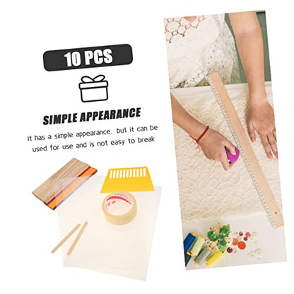 HOODANCOS 1set Screen Printing Squeegee Kit for Graphic and Textile Applications Scraper for Home Printing Silk Screen Accessory