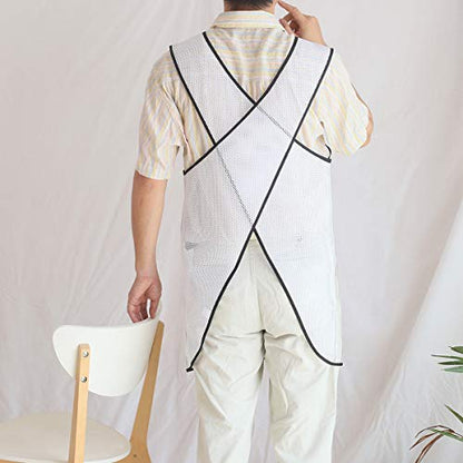 NEWGEM Waterproof Apron with Pockets for Women Cooking Painting Baking Gardening - color: White Transparent