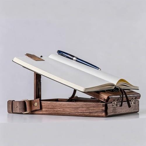 Gralara Writer's Carrier Box Multi-Functional Portable Writing Desk Bag Vintage Style Wooden Designer for Artists