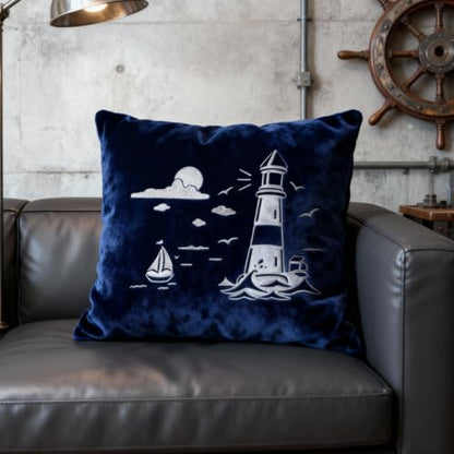 TIAMECH A4 Reusable Lighthouse Sea Sail Stencil for Painting | Beach Sunrise Layering Template, DIY Wall Art, Wood Furniture, Scrapbook & Crafts (8.3x11.7inch) - style: Lighthouse Sea Sail