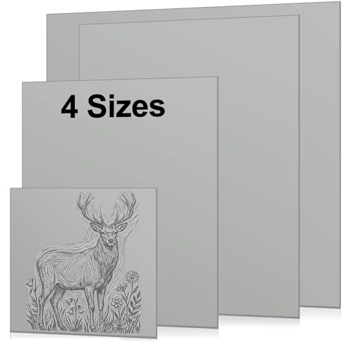 Yeaqee 8 Pcs Mixed Sizes Linoleum Blocks for Printmaking Rubber Carving Block Soft Linocut Blocks Large Linoleum Sheet Lino Plates for Engraving Art Project Printmaking Artist Studio Supplies, Gray - color: Gray, size: Mixed Sizes