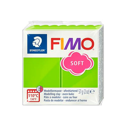 Staedtler FIMO Soft Polymer Clay - -Oven Bake Clay for Jewelry, Sculpting, Crafting, Apple Green 8020-50 - color: apple green, size: 57 g (Pack of 1)