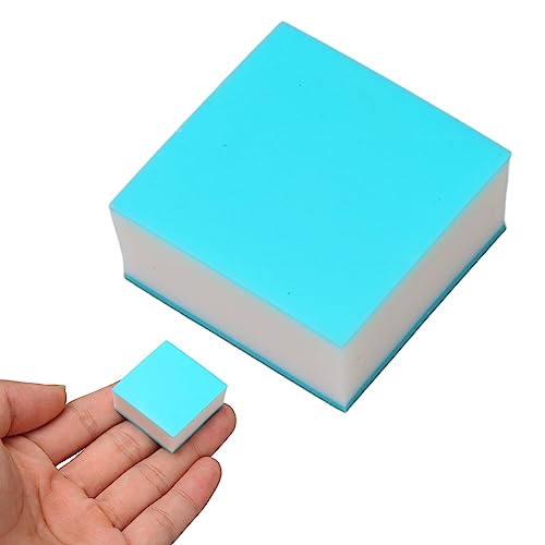 Rengue 10pcs Stamp Carving Blocks 3 Layers Soft Rubber Engraving Stamps for DIY Handcrafts Blue White Blue 3 Layers with Uniform Size for Carving Practice Beginners