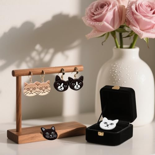 ORIGACH 20 Pcs Small Stud Cute Cat Polymer Clay Cutters Set Earring Clay Cutter DIY Craft Supplies for Earring and Jewelry Making - style: Cat