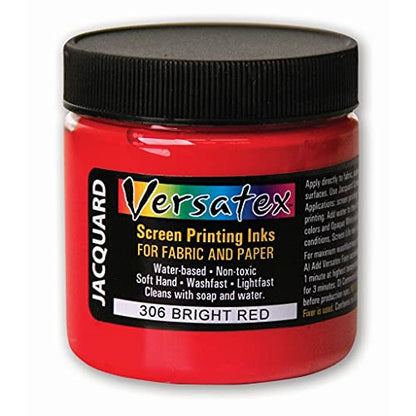 Jacquard Versatex Screen Printing Inks, Bright Red