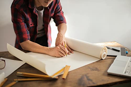 Durable Art Easel Paper Roll 30” x 100 ft White Craft Paper for Drawing, Painting & Coloring | Refill Roll for Art Easels, Kids Crafts & School Projects by The Paper Factory