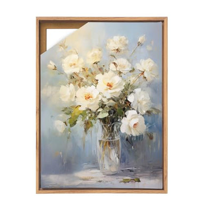 Canvas Floating Frame, Canvas Frame 0.75 inches deep Floater for Canvas Panel Oil Painting Wall Art Prints (Natural Wood, 15.7x19.6) - color: Natural Wood, size: 15.7x19.6