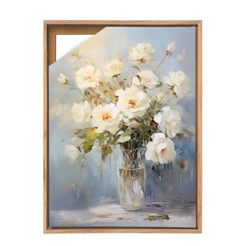 Canvas Floating Frame, Canvas Frame 0.75 inches deep Floater for Canvas Panel Oil Painting Wall Art Prints (Natural Wood, 15.7x19.6) - color: Natural Wood, size: 15.7x19.6