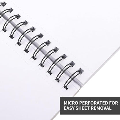 FIXSMITH 5.5"X8.5" Sketch Book | 100 Sheets (68 lb/100gsm) Sketchbook| Acid Free Drawing Paper | Spiral Bound Artist Sketch Pad | for Kids, Beginners, Artists & Professionals | Bright White - color: Black, size: 5.5"x8.5"-1 Pack