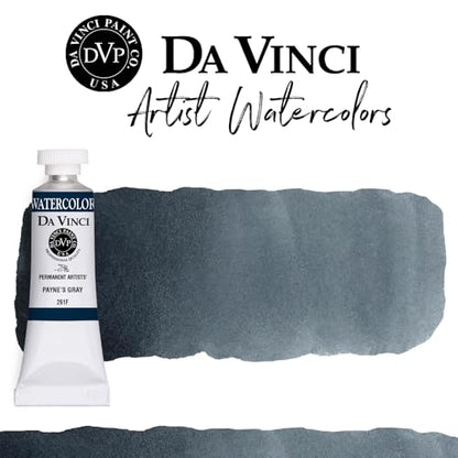 DA VINCI PAINTS Professional Artist Watercolor Paint, Payne's Gray, 15mL - color: Payne's Gray, style: 15mL
