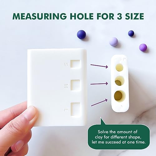 Keoker Christmas Polymer Clay Bead Roller, Clay Jewelry Making Tool - Makes Perfectly Round Beads in 2 Sizes (Tree Shape) - color: 2-Size Tree Shape Bead