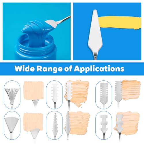 27-Piece Stainless Steel Palette Knife Set with Wood Handle - Professional Paint Spatula Kit for Acrylic, Oil Painting, Canvas Texturing & Color Mixing