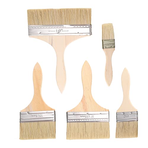 Oil Paint Set 5pcs Fine Detail Paint Brushes Wooden Handle Art Supplies for Painting