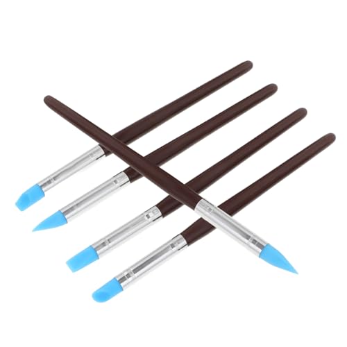 Generic 5 Pcs Clay Color Shaping Pens with Silicone Tips for Sculpting Pottery Modeling Comfortable Handle Durable Tube for Precise Painting Carving