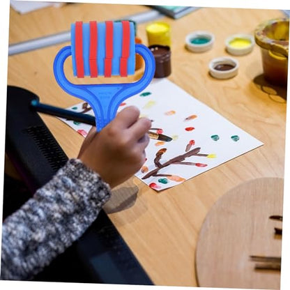 Roller Seal Set for Kids 6 Pcs Painting Stamp Rollers Educational Drawing Toys Creative Texture Paint Rollers for Children Arts & Crafts Fun