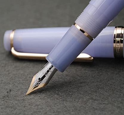 JINHAO 82 Fountain Pen with Gold Clip (F Nib 0.5mm, Transparent Violet) - color: Transparent Violet