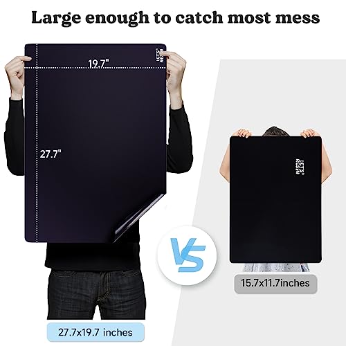 LET'S RESIN Extra Large Silicone Mat for Crafts, 27.7'' x 19.7'' Nonstick & Nonslip Silicone Crafts Mat, Multipurpose Heat-Resistant Table Protector Silicone Sheets for Resin, Liquid, Paint, Clay - size: 27.7'' x 19.7''