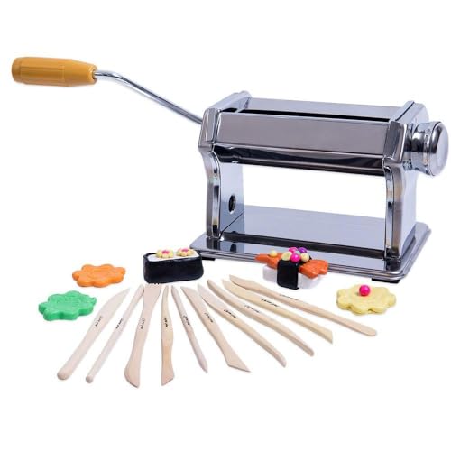Mont Marte Polymer Clay Press Signature with Adjustable Rollers (9 Settings) Durable Steel, Ideal for Conditioning Polymer Clay