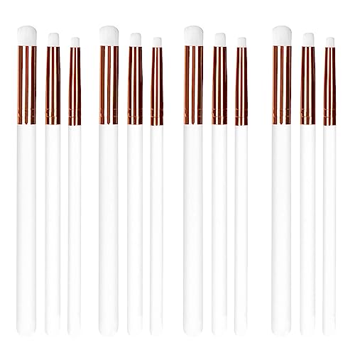 UNIMEIX Dry Brush Miniature Painting Miniature Paint Brushes Hobby Detail Blending Brushes for Effortless Scale Model Painting Watercolor Brushes(12 Pack) - color: White