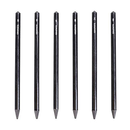 6pcs Woodless Sketch Charcoal Pencils Set - Professional 2H 2B 4B 8B 6B HB Charcoal Graphite Pencils for Drawing Sketching Shading Art Supplies for Artists Beginners - color: 6pcs