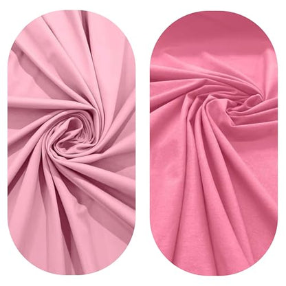 Cotton Spandex Jersey Fabric - 4 Way Stretch - 60" Width Sold by The Yard - Ideal for T-Shirts, Dresses, Athleticwear Apparel (Cream, 10 Yards) - color: Cream, size: 10 Yards