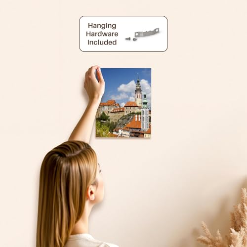 3dRose Czech Republic, Chesky Krumlov. View of town and Krumlov castle. Museum Grade Canvas Wrap 8x10 - size: 8"L x 10"W