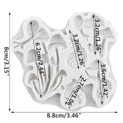 Mushroom Polymer Clay Casting Mold Mushroom Snail Silicone Molds for DIY Crafts Epoxy Resin Casting Air Dry Polymer Clay Plaster Jewelry Making - color: Style B
