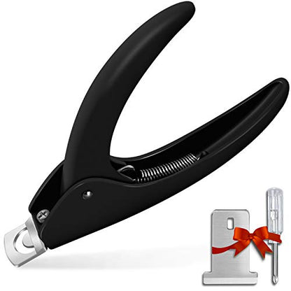 GA&EN Black Adjustable Artificial Acrylic Fake Nail False Nail Tip Clipper Cutter Trimmer Manicure Pedicure Sharp Blade Clip Tool For Salon Home Nail Art Beauty Design DIY - color: Black-01