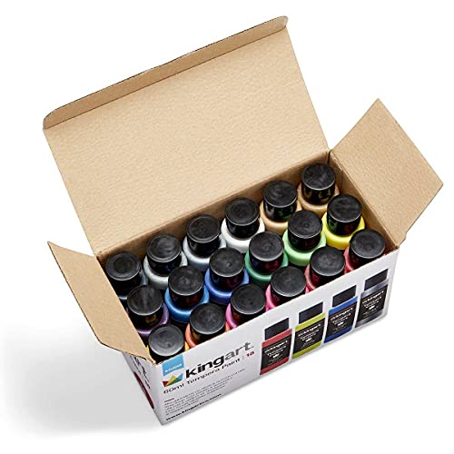 KINGART Washable Tempera Paint, 18 Unique Colors, 60ml (2oz) Poster Paint, Art Supplies for Finger Painting, School Projects, and Crafting