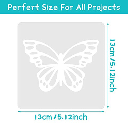 Junkin 20 Pcs Stencil for Painting Stencil Reusable DIY Drawing Template Motivational Art for Crafts Home Decor on Wood, Canvas, Paper, Fabric, Walls, Furniture(Peace and Love) - style: Peace and Love