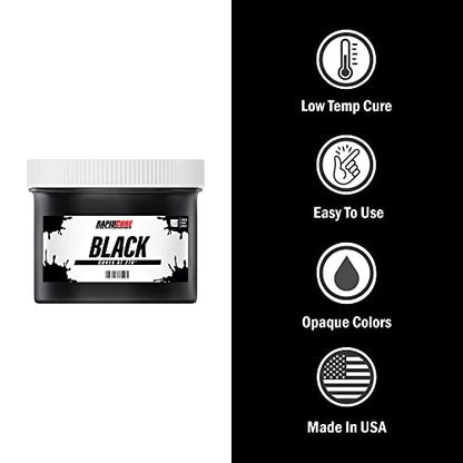 Screen Printing Fabric Ink Black (Pint - 16 oz.) - Plastisol Ink for Screen Printing, Fast Curing Fabric Paint - Screen Print Direct®, USA Made - color: Black, size: 16 fl oz