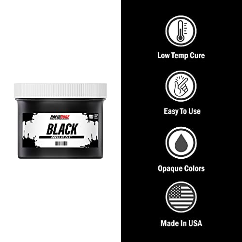 Screen Printing Fabric Ink Black (Quart - 32oz.) - Plastisol Ink for Screen Printing, Fast Curing Fabric Paint - Screen Print Direct®, USA Made - color: Black, size: 32 fl oz