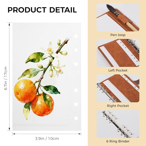Lightwish Watercolor Sketchbook 100% Cotton, 300gsm (140lb) - 6.69" x 3.94" Hot Press Watercolor Paper Journal Notebook - 20 Sheets with PU Leather Cover for Drawing Mixed Media - color: Brown Faux Crocodile Texture