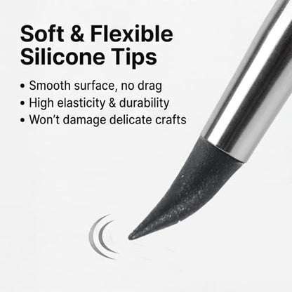 10 Pcs Silicone Brushes for Crafts, Silicone Sculpting Tools Sculpting Brush Flexible Clay Carving Tools for Handicraft Pottery Artwork Shaping Carving DIY- Black