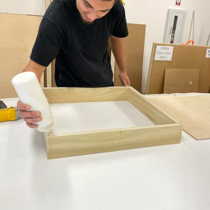 (Pack of 2) Oversized 48x48 Inch Cradled Wooden Painting Panels, Unfinished Birch Wood Art Board with Artwork Shipping Box, 2 Inch Thick Frame for Acrylic and Oil Painting Pouring and Mix Media