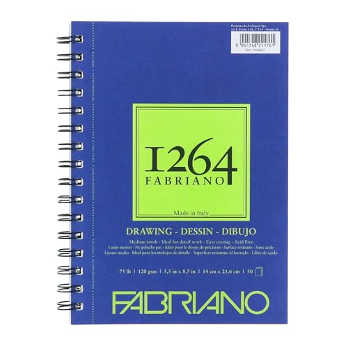 Fabriano 1264 Drawing Pad, 5.5" x 8.5", 75 lb. - size: 5.5 x 8.5