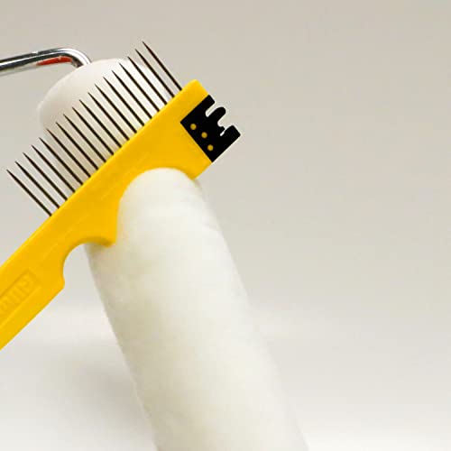 ALLWAY BC5 5-in-1 Painter's Tool with Multi-Functional Brush Comb | Brush Squeegee, 2 Roller Cleaners, Stainless Steel Comb, Can Opener - style: 5-in-1 with Brush Comb