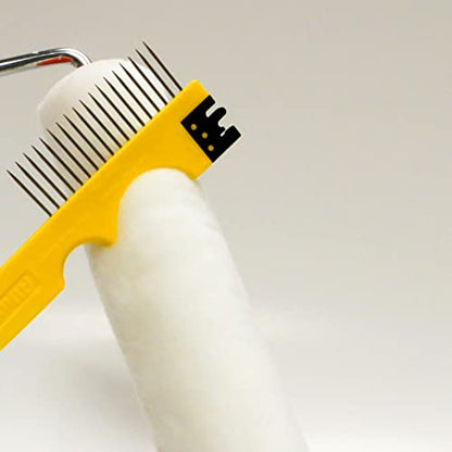 ALLWAY BC5 5-in-1 Painter's Tool with Multi-Functional Brush Comb | Brush Squeegee, 2 Roller Cleaners, Stainless Steel Comb, Can Opener - style: 5-in-1 with Brush Comb