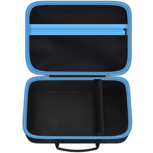 Hard Storage Tools Case for DEWALT Drill, Angle Grinder, for AstroAI Tire Inflator and More, 12" x 8" x 2" EVA Carrying Case with Divider, Mesh Pocket, Handle- Black and Blue Zipper - color: Blue