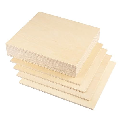 15 PCS 12 Inch Square Basswood Board, Thickness 6 mm, Basswood Sheets, Plywood Sheets for Laser, CNC Cutting, Wood Burning, Drawing Painting, Wood Engraving,GNIEMCKIN - size: 15 PCS 12 Inch Thickness 1/4 Inch